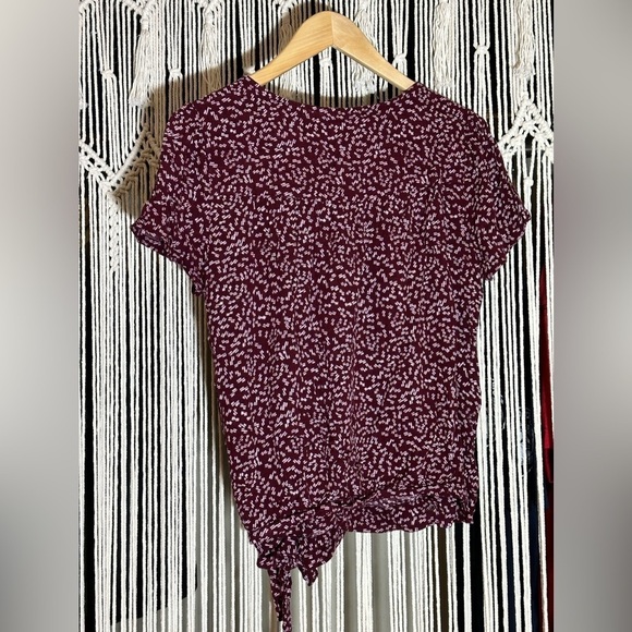 Maroon shirt sleeve blouse - Picture 2 of 2